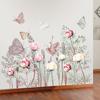 Schmetterlings-Blumen-Wandaufkleber, Wohnzimmer-Tapete, Blumen, Schlafzimmer, Wanddekoration, Kunstposter, Vinyl-Dekoration, Schmetterlings-Tapete
