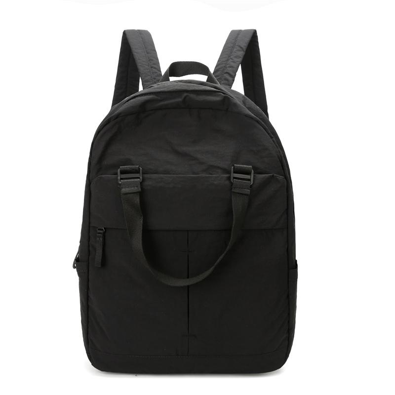 Men Solid Color Backpack Women's Large Capacity Lightweight Backpack Student Travel Bag