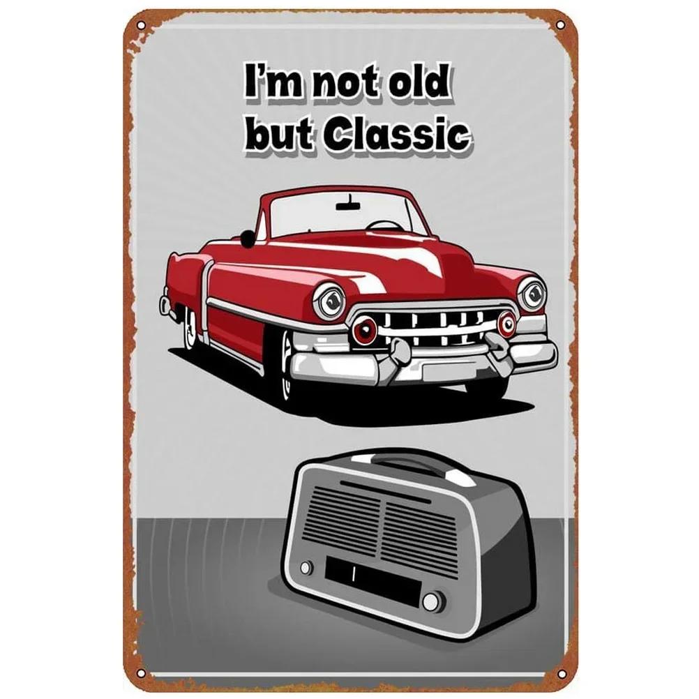 Vintage Car Metal Tin Signs Benz Mustang Posters Plate Wall Decor for Garage Bars Man Cave Cafe Clubs Retro Posters Plaque