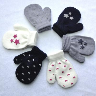 Gants d'hiver pour bébé en forme d'étoile mignons, chauds, anti-agrippement, housse de sac, dessin animé, amour, pour tout-petits, filles et garçons