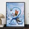 Diamond Painting Zootopia Ice and Snow Theme Fan Art Illustration Cartoon Mosaic Diamond Cross Stitch DIY Gift Home Decor