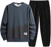 Bluefeel Sweatshirt and Hoodie Jersey Top and Comfortable Drop Oversized Round Casual and Men's Set, Soft, Color-Matching Pants, Shoulder, Silhouette,