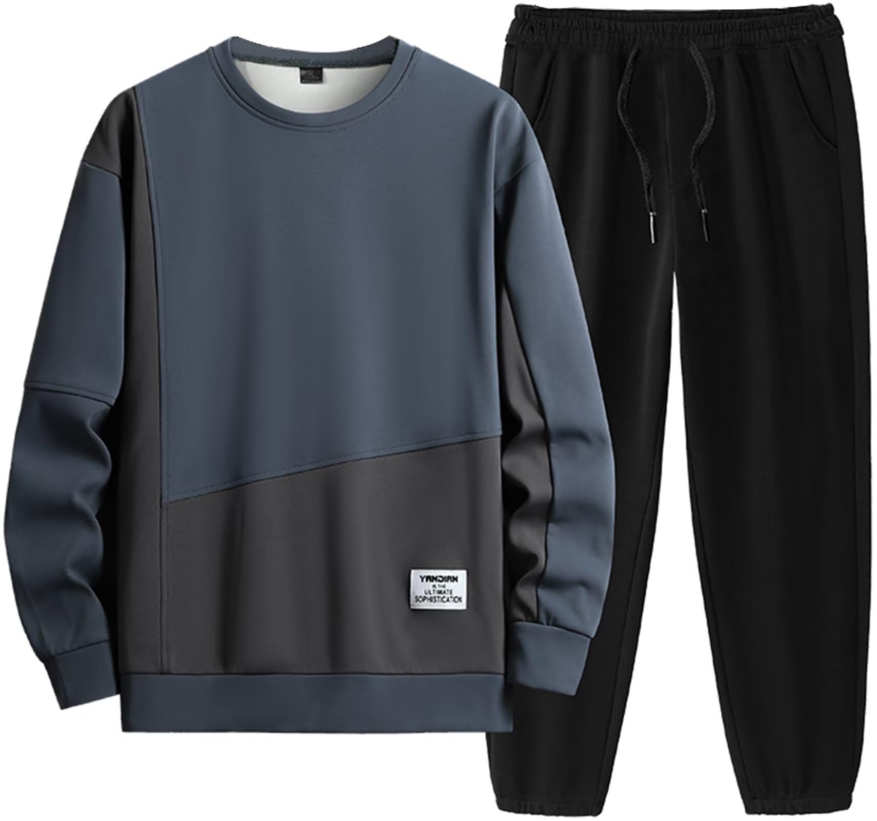 

Толстовка и худи Bluefeel, трикотажный топ и удобный оверсайз с заниженным плечом, повседневный и мужской комплект, мягкий, брюки в тон, плечо, силуэт,