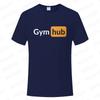 Gym Hub Print Men's T-Shirt Oversize Funny Graphic Tees for Men Summer Tops T Shirt for Men Clothing Fashion T Shirt Casual Tee