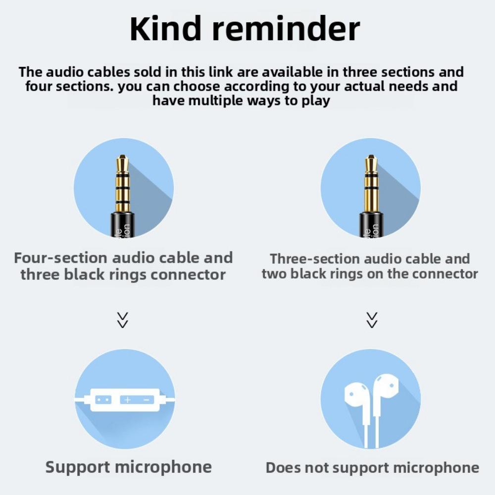 5mm Gold Plated AUX Cable Male to Female 4 Pole with Mic Car Audio Headphone Extension Cord 1m 1.5m