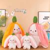 Strawberry Rabbit Plush Toy - Carrot Rabbit Cushion Doll, Perfect Children's Day Gift for Girlfriend