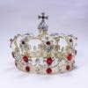 BRIGHTQI Populär Barock Kunglig Kors Rund Krona Guld Retro Boll Män Spelar Kung Halloween Festkrona