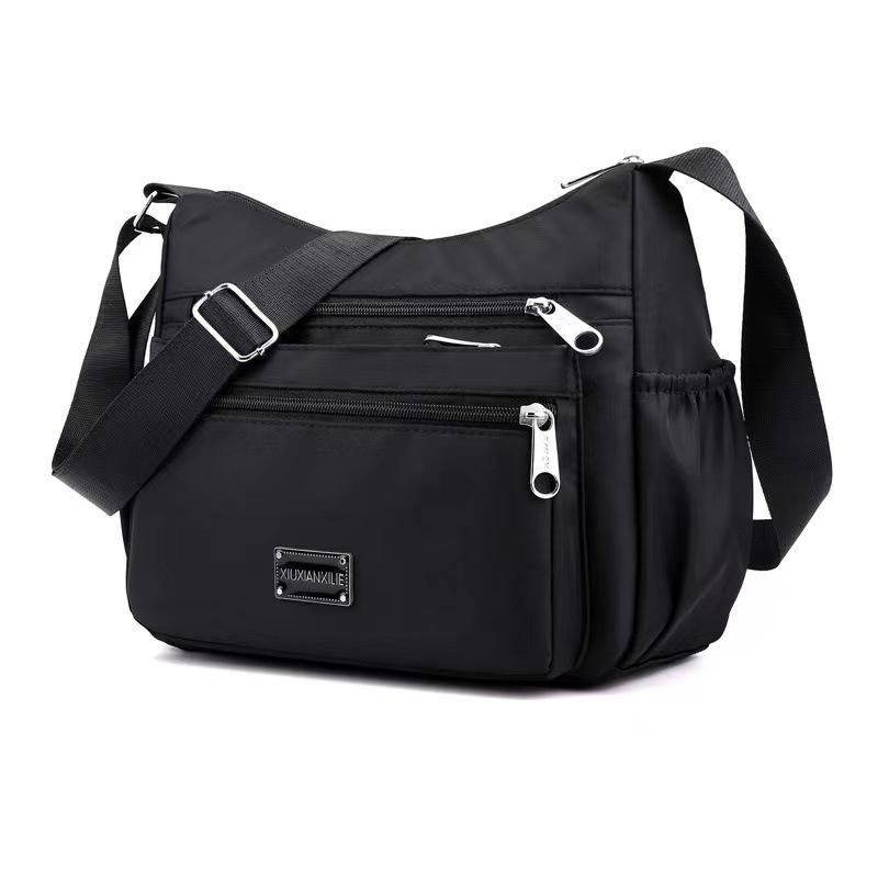 

1Pc Shoulder Messenger Bag Women s Large-capacity Canvas Bag Middle-aged and Elderly Mother Bag Multi-compartment Business Wallet
