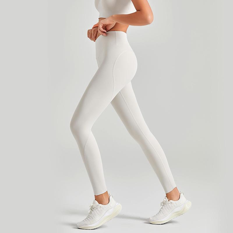 Women's High Waist Seamless Yoga Leggings - Nude Feel, Tummy Control, Hip Lift, Spring/Summer Fitness Pants