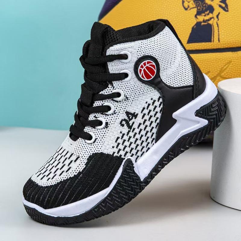 

Basketball shoes spring and summer outdoor trend running shoes medium top platform rebound fly woven adult sports shoes 37