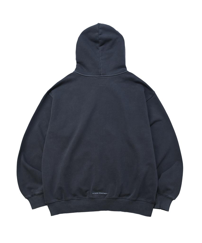Phyps Motorcycle Pigment Hoodie Zip-Up Navy