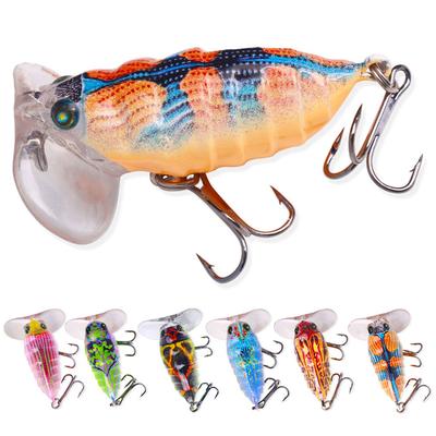 4cm 4g Artificial Ladybug Fishing Bait Cicada Beetle Insect Wobblers Fishing Lures Topwater For Bass Carp Fishing Tackle