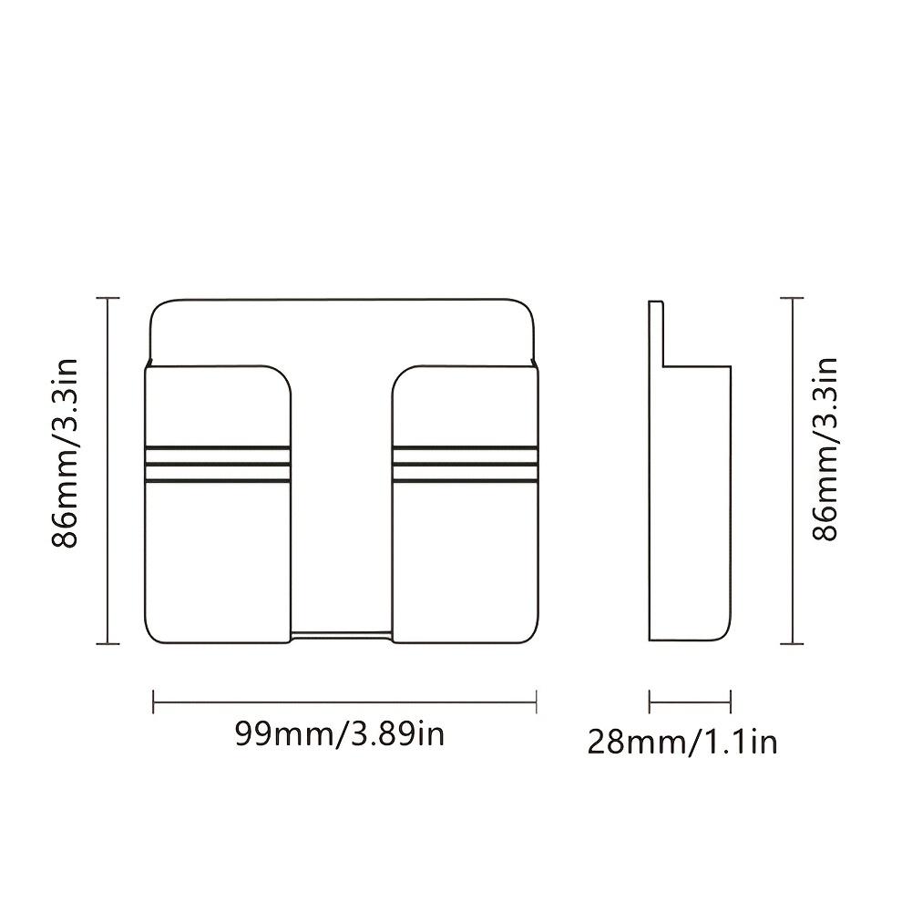 Wall Mount Phone Holder Adhesive Punch Free Remote Control Holder Plug Organizer for Home Bedroom Kitchen Office Storage