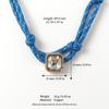 Simple Double-Rope Knotted Petite Zircon Pendant Necklace
