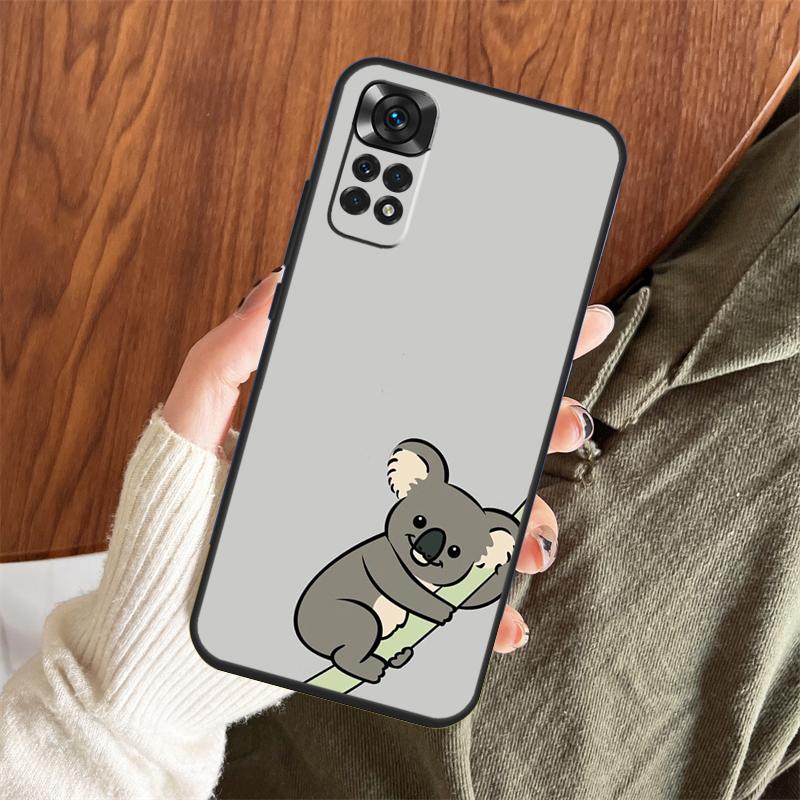Cartoon Painting Animal Koala Case For Xiaomi Redmi Note 14 Pro 13 12 11 10 15 Pro Plus Redmi 13 C 15 10C 12C 14C 15C Cover