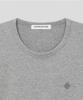 SLOW RECORD HOUSE Layered Check Roll-Up T-Shirt_Gray