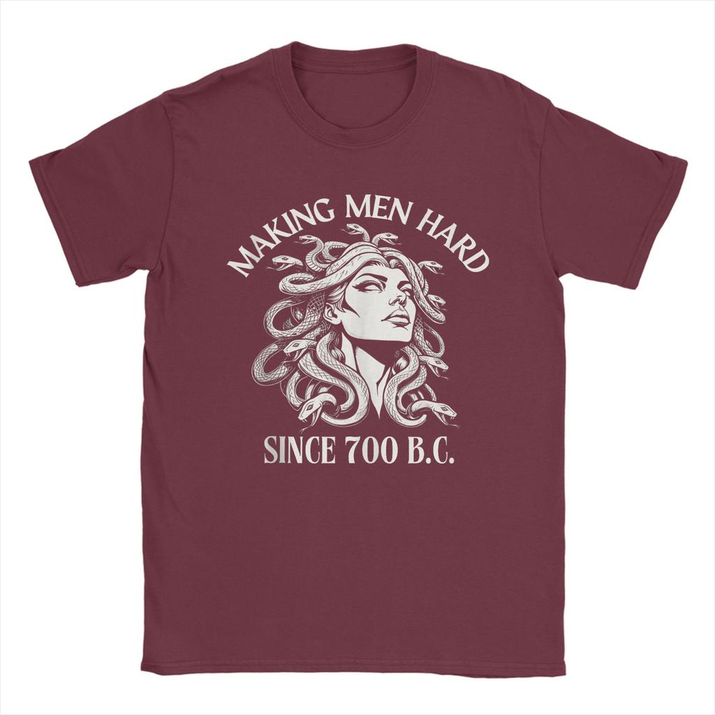 Medusa Making Unisex Hard Since 700 BC Greek Mythology Funny Unisex T Shirt Vintage Tees Short Sleeve TShirts Cotton Plus Size Tops