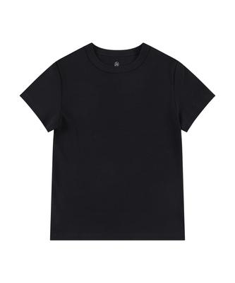 Siyajyu Sitp5275 Slim Ribbed Short Sleeve T-Shirt_Black