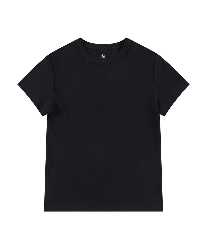 Siyajyu Sitp5275 Slim Ribbed Short Sleeve T-Shirt_Black