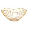 IBWell High Style Curved-Edge Modern Creative Stylish Single Tier Dish,Metal Iron Wire Fruit Vegetables Bread Decorative Stand Serving Bowls Basket