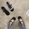 Design sense niche small leather shoes British style French retro small fragrant style leather shoes Mary Jane shoes single shoes early spring women's