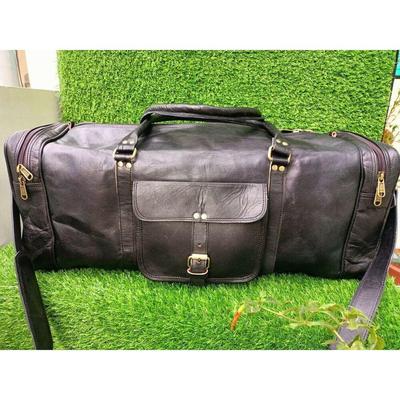 Aukščiausios kokybės juodo odinio vyriško kelioninio krepšio originalus Duffel bag bagažas sporto salės savaitgalio