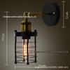 European Retro Decorative Wall Lamp for Hallways and Corridors - Iron Art Industrial Style Mirror Front Cafe Lighting