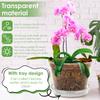 5PCS Plastic Orchid Pots 4/5/6 Inch Nursery Planters with Drainage Holes Air Vents Flower Pots for Phalaenopsis Indoor Plant