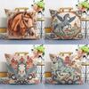 Home Decor Exotic Horse & Palace Pattern Pillow Covers Pattern Cushion Cover Suitable for Sofa Bedroom Car Pillow Cover