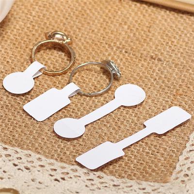 100Pcs/Bag Blank Adhesive Sticker Ring Necklace Jewelry Display Price Label Tags