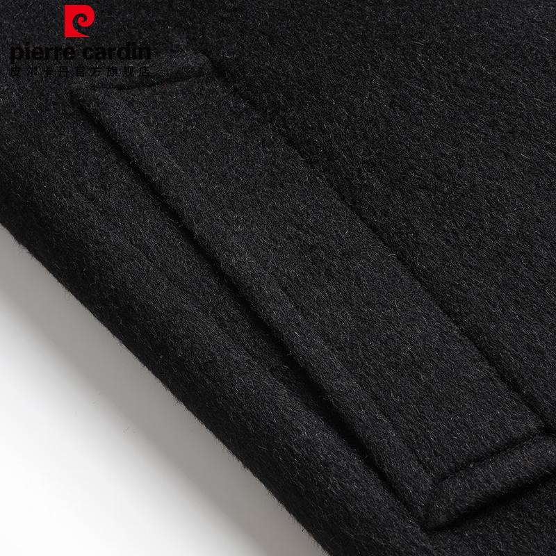 Pierre Cardin Men's Mid-Length Wool Cashmere Blend Coat with Removable Down Liner