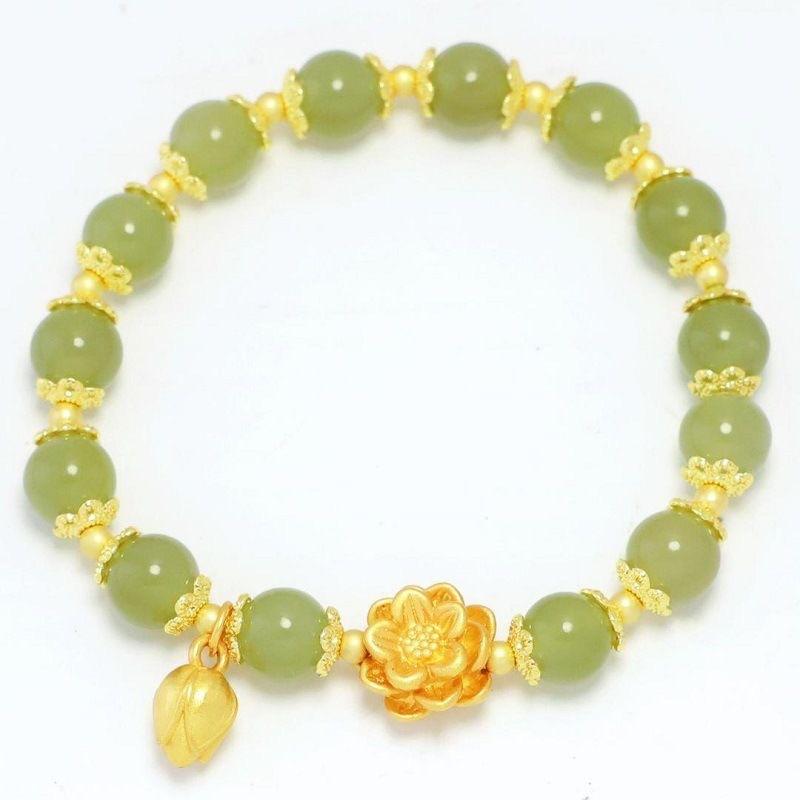 

Ailian bracelet lotus embellished simple bracelet for girlfriend s birthday