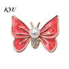 Metal Butterfly Brooch Faux Pearl Rhinestone Brooch, Dainty Decorative Badge Fashion Accessories Pin, Sweater Cardigan Coat Dress Jewelry Anti-rust