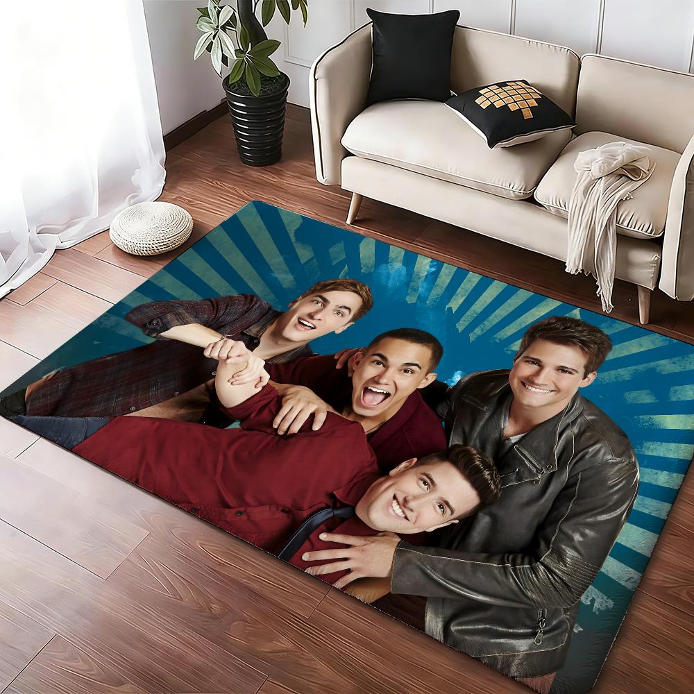 Big Time Rush Floor Mat Soft Thickened Absorbent Non-Slip Bedroom Living Room Door Mat Home Decor Flannel Rugs
