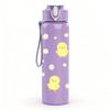 1PC Little Yellow Chicks Pattern 750ml Color Plastic Sports Water Bottle Leakproof Flip Straw Lid Suitable for Sports Office Home Use