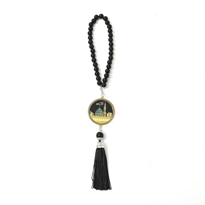 Hot Selling SeLan Model 119-9 Diamond Studded Tassel Pendant Middle Eastern Acrylic Double-Sided Flashing Large Car Ramadan