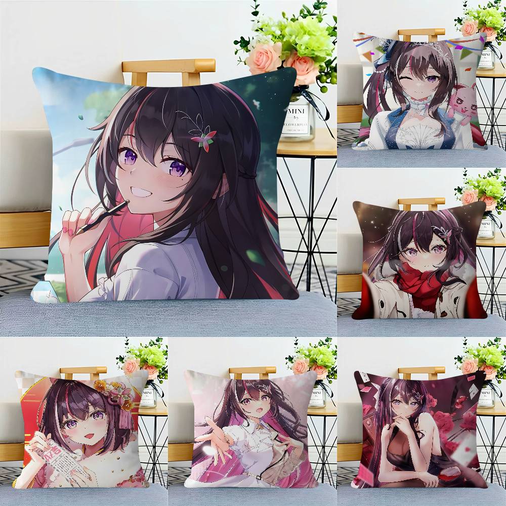 ANIME A-AZKi-I Kissenbezug Abnehmbar Waschbar Kissenbezug – Ganzjahresweichleinen