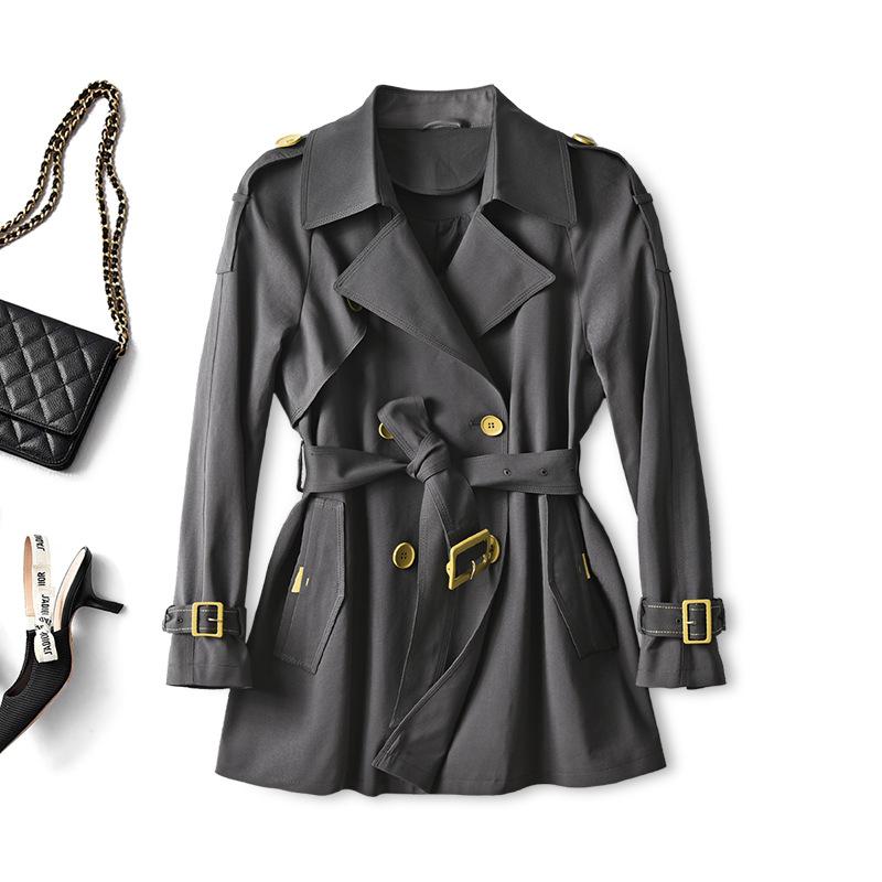 

Женский тренч класса люкс, новая весенне-осенняя одежда средней длины, женское тонкое пальто, женская одежда XXL