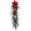 1 pc Plastic Artificial Pine Hanging Spray Realistic Red Berries Teardrop Swag  Front Door