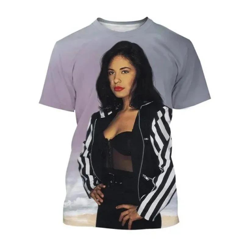 Selena Quintanila Large Size 3D Print Sports et Fashion Casual Short-sleeve