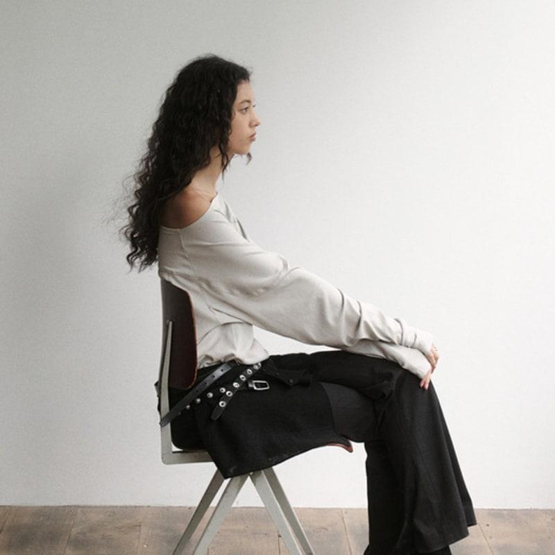 

YEARNING 2-WAY SNAP LEATHER BELT, BLACK OS