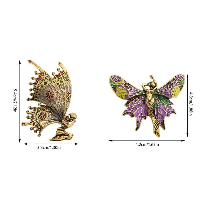Retro Brooch Butterfly Corsage Pin Jewellery Piece For Women And Men Lightweight Alloy Chest Decoration Gift