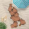 Muster C-Capybara Handtuch Handtuch Strandtuch Übergröße Schnelltrocknend Handtuch Saugfähig Weich Schwimmen Strandhandtücher für Männer Frauen