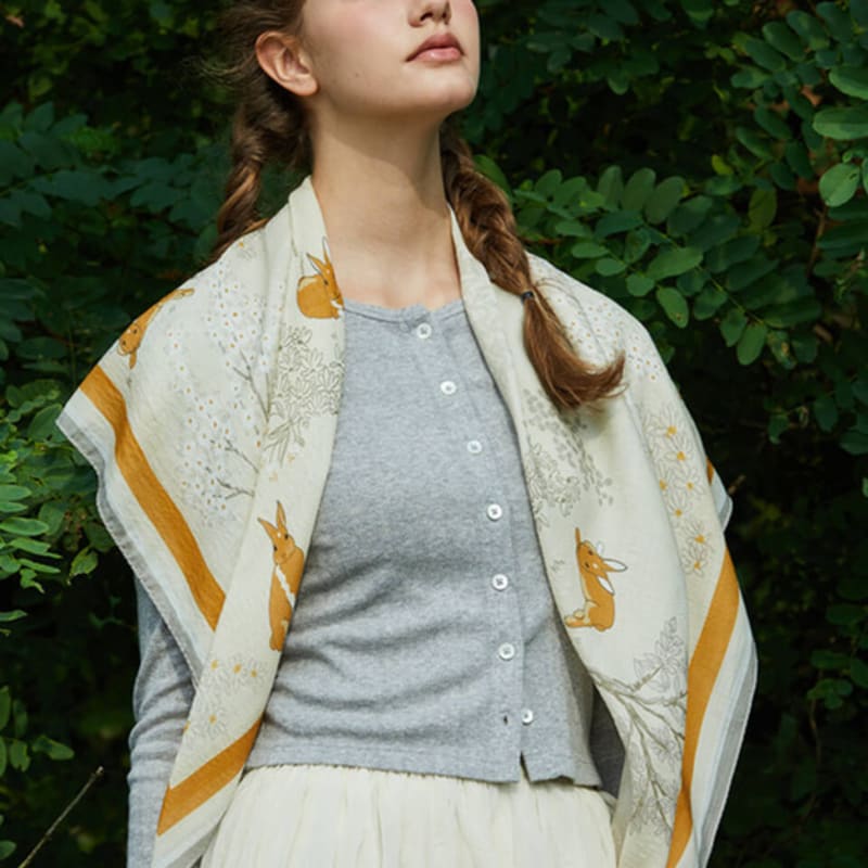 ANA MAISON Lovely Rabbit Silk Wool Scarf [PMsw-1432]