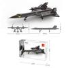 Large Size Aircraft Building Block Model ABS Detailed Fighter Aircraft Model Assembling Type DIY Airplane Model Boy Gifts