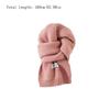 Cute Solid Color Plush Knitted Scarf Winter Warm Cold-proof Neck Guard Scarf Student Neckband Girly Fashion Mountaineering Glove