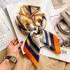 Luxury Chain Print Silk Square Scarf Women Soft Satin Silk Thin Neck Scarf Fashion Sunscreen Headscarf Woman 70x70cm