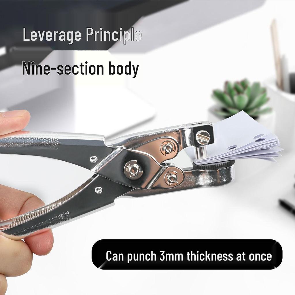 Puncher 9731 Round Hole Paper Card Binder - Manual Loose-Leaf Document Punch