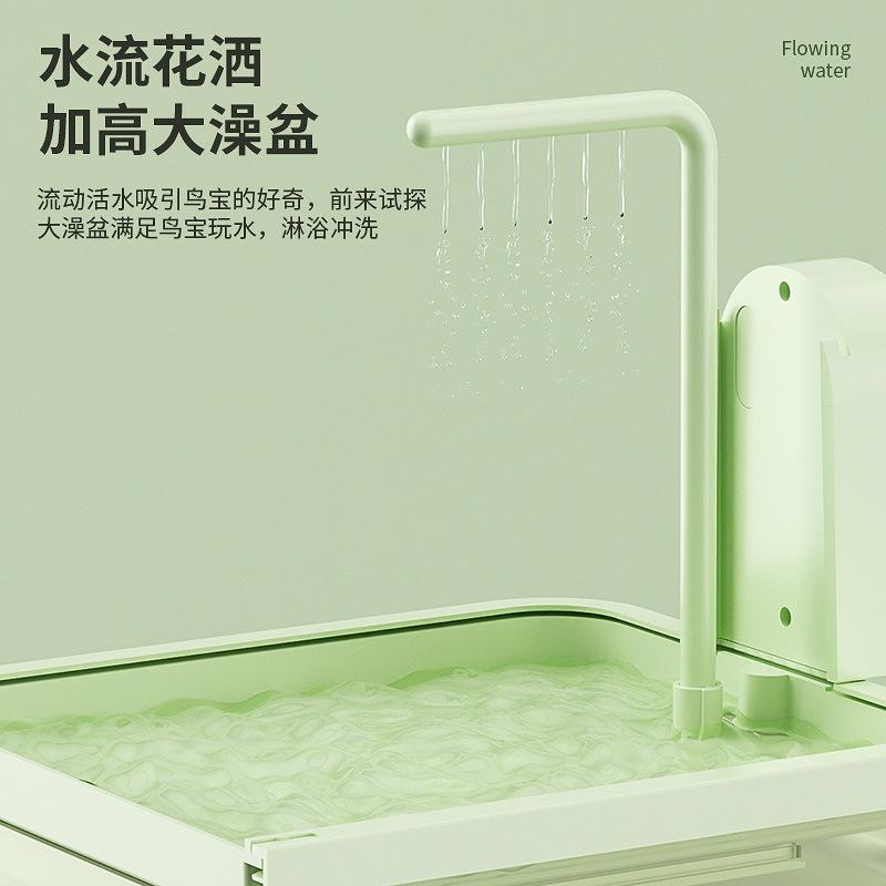Bird Hanging Parrot Bath Box Bird Bath Transparent Bathroom Multifunctional Shower Bath for Pets
