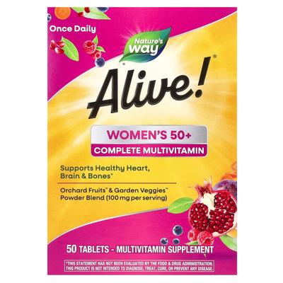 Der Weg der Natur, lebendig! Komplettes Multivitaminpräparat für Frauen über 50, 50 Tabletten